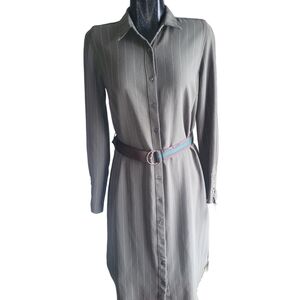 Anthropology Current Air Olive Green Button Front Dress